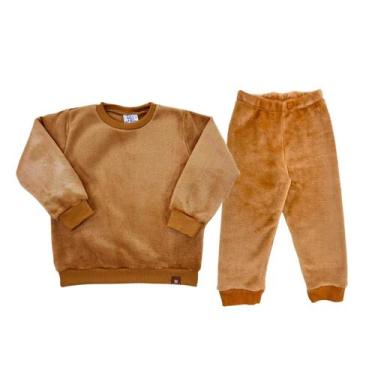 Imagem de Conjunto Inverno Blusão + Calça Fleece Agasalho Peluciado - Fofotinhos