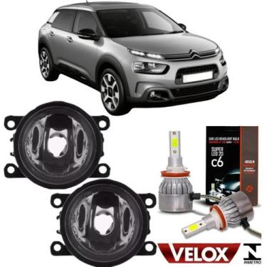 Imagem de Par farol milha citroen c4 cactus 2019 a 2022 e super led 2d - BIBAS