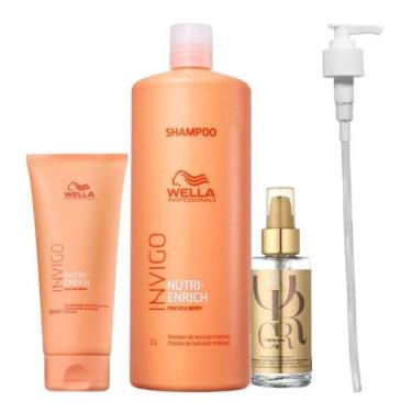 Imagem de Kit Wella Professionals Invigo Nutri-Enrich Shampoo 1 Litro + Condicio