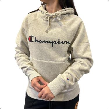 Imagem de MOLETOM CHAMPION CANGURU LOGO SCRIPT INK ASH HEATHER-Feminino