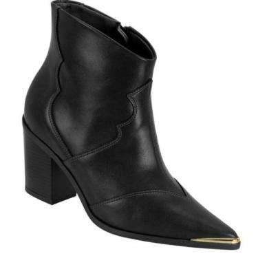 Imagem de Bota Vizzano 3113.100 Country Cano Curto Femiina, Preto, 37