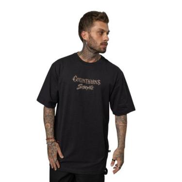 Imagem de Camiseta Masculina Oversized Corinthians x Sabotage Cor:PretoTamanho:G