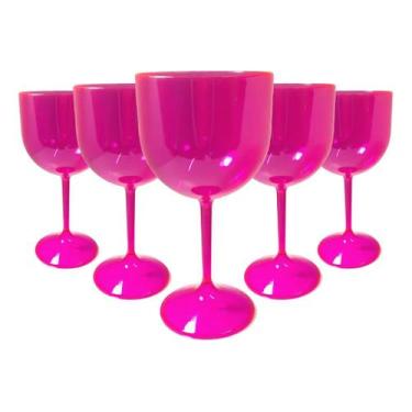 Imagem de 15 Taças Gin Acrílica Cristal Colorido 450ml Elegância Personalização 