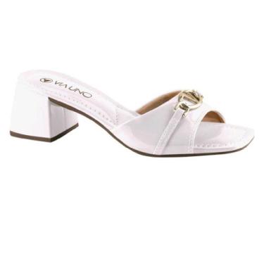 Imagem de Tamanco via uno salto bloco ref 855036ssavv feminino, 35, Branco off