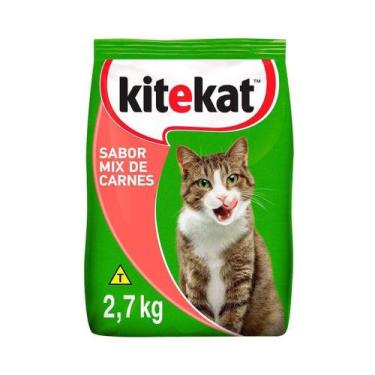 Imagem de Ração Kitekat para Gatos Adultos Sabor Mix de Carnes - 2,7kg