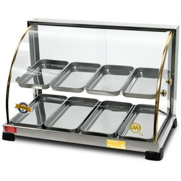 Imagem de Estufa Vitrine 8 Bandejas Ouro Dupla Marchesoni, 220V, Cinza