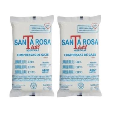 Imagem de Kit 2 Compressa de Gaze 7,5x7,5 09 Fios 150g - Santa Rosa