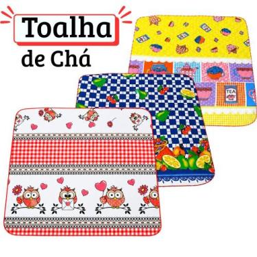 Imagem de Toalha de Chá Cozinha Decoração Tecido Oxford Estampado - Para cobrir 