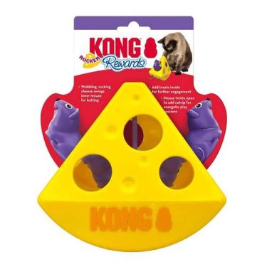 Imagem de Brinquedo Comedouro Interativo para Gatos Kong Queijo