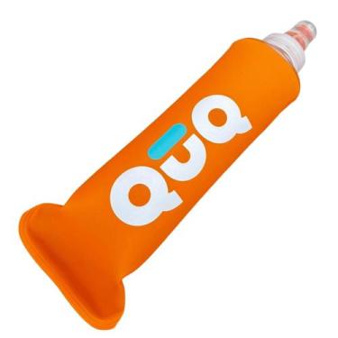 Imagem de Garrafa Água Dobrável Silicone Squeeze 250ml Corrida QüQ, Laranja