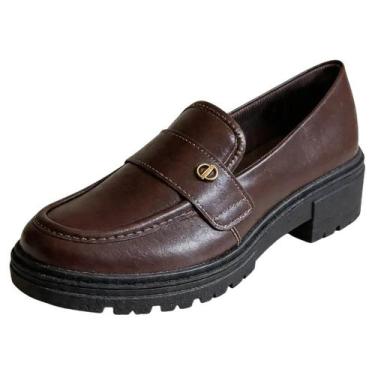 Imagem de Sapato Loafer Feminino Conforto Elegante Sofisticado Dakota, Ristretto