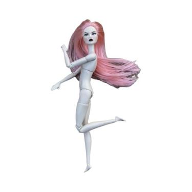 Imagem de Cabeças De Boneca Poppy Feminina 1/6 Com Cabelo Cor De Doce E Corpo De