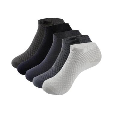 Imagem de Meias Masculinas de Fibra de Bambu - Tamanho Grande (5 Pares) - Respir