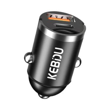 Imagem de Carregador De Carro Mini 100W QC3.0 PD Tipo C Com 2 Portas 5A Adaptado