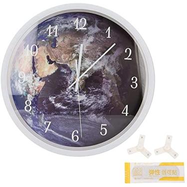 Imagem de Relógio de parede luminoso - relógios de parede com função brilhante Lcd. Display - indução controlada por som para quarto de cozinha - relógio de parede digital