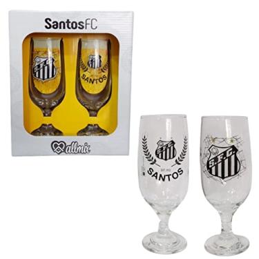 Imagem de 2 Taça de Vidro Chopp Cerveja Santos 300ml Presente