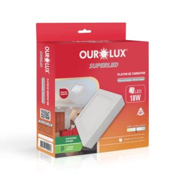 Imagem de Plafon LED Sobrepor 18W Bivolt 4000K Quadrado