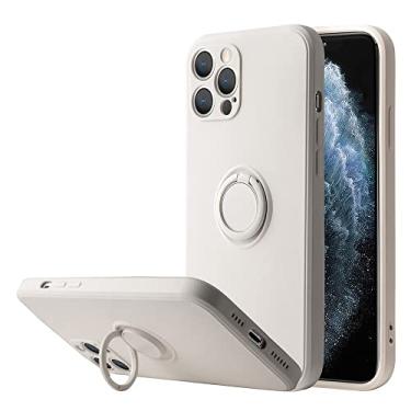 Imagem de Suporte magnético para anel de dedo de silicone líquido para iphone 13 12 11 pro max mini xr xs max 7 8 plus se 2020 capa de telefone, branco antigo, para iphone xs