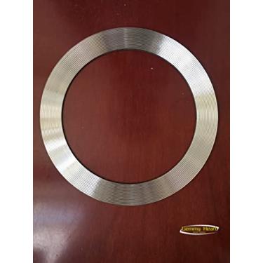 Imagem de Junta Semi-Metálica Junta Camprofile Junta Kammprofile Ranhuras Metal Grafite Junta Metal Corrugado Suporte Design Customização (SS304 150*200mm*3mm coberto de grafite)