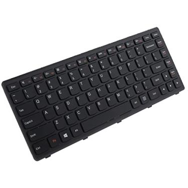 Imagem de Laptop de plástico no teclado Layout dos EUA com fio Interface PS/2 com fio Cor sólida Notebook Computador Acessórios de teclado