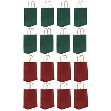 Imagem de 16 Unidades Saco De Papel Kraft Sacos De Sacos De Armazenamento De Presentes Sacolas De Papel Malas De Embalagem De Natal Armazenar Compras Embalagem De Presente
