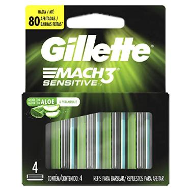 Imagem de Carga para Aparelho de Barbear Gillette Mach3 Sensitive 4 unidades