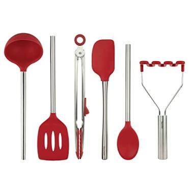 Imagem de Tovolo Conjunto de 6 utensílios de silicone para preparar refeições, cozinhar, assar e mais – Caiena