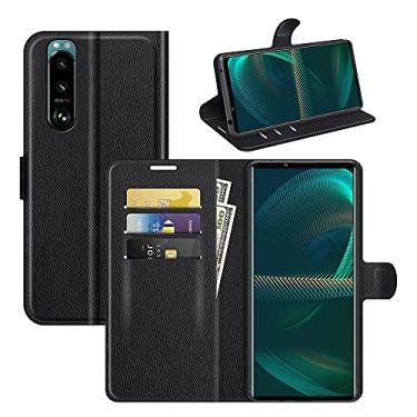Imagem de HONGYAN Capa de telefone Para Sony Xperia 5 III Litchi Texture Horizontal Flip Caixa Protetora Com Holder & Cart Slots & Carteira Capa protetora