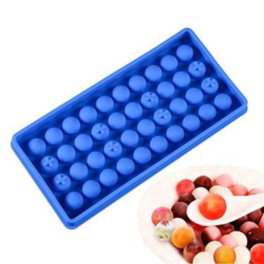 Imagem de Bandeja de cubo de gelo mini cubo de gelo molde de silicone fazendo bola bola quadrada uísque coquetel bar acessório adequado para família pequeno molde de cubo de gelo (cor: cor aleatória)
