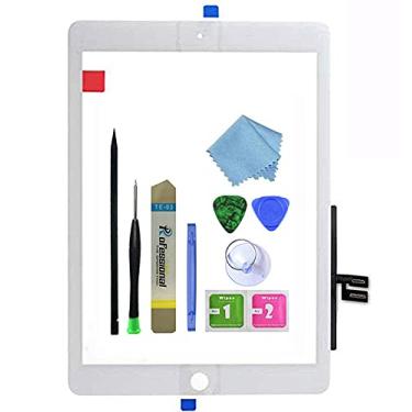 Imagem de Digitalizador de tela sensível ao toque Zentop para iPad preto de 7ª geração 2019 iPad 10,2" (A2197 A2198 A2200) Montagem de substituição com suporte de câmera, adesivo pré-instalado, kit de ferramentas (sem botão Home), Branco