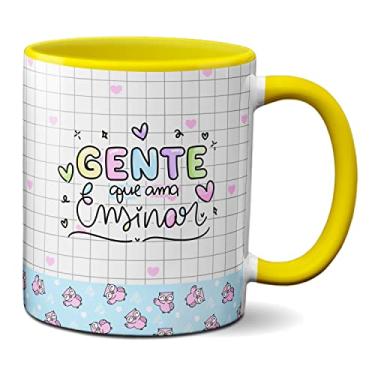 Imagem de Caneca Presente Dia Dos Professores Gente Que Ama Ensinar (Amarela)