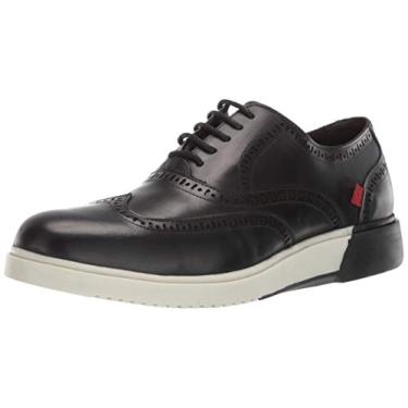 Imagem de MARC JOSEPH NEW YORK Sapato Oxford masculino de couro 5th Ave, Napa escovada preta, 7