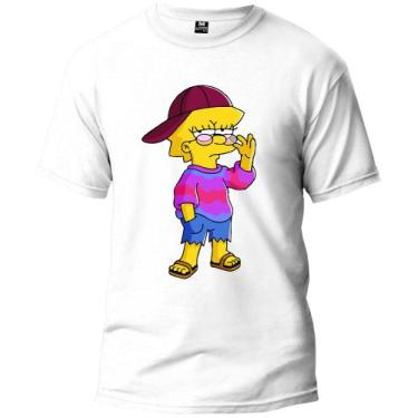 Imagem de Camiseta Lisa Simpsons Masculina E Feminina 100% Algodão Primeira Linh