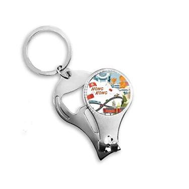 Imagem de Hong Kong Famous Cartoon Places Anel Alicate de Unha Chaveiro Abridor de Garrafas Cortador