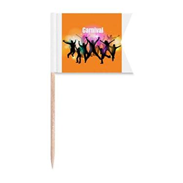 Imagem de Bandeiras de palito de dente Flash Dance Celebrate Joy Nimbus para marcação de palito de comida para bolo de festa, prato de queijo