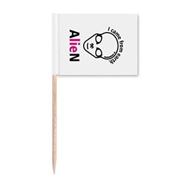 Imagem de Planet Man Lie Earth Art Deco Presente Fashion Palito de Dentes Bandeiras Marcador Decoração de Festa