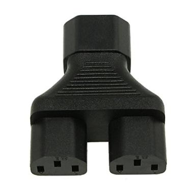 Imagem de CGTime IEC320 C14 macho para duplo C13 fêmea tipo Y divisor adaptador de alimentação