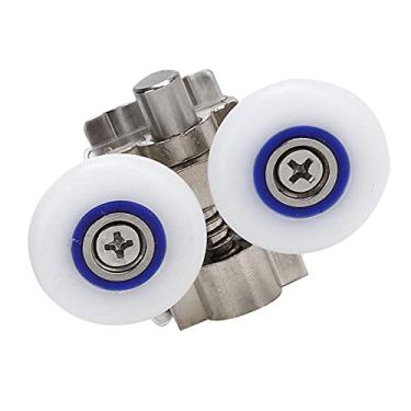 Imagem de Rolos de corredor de porta de chuveiro Portas de chuveiro Rodas de polia de janela de liga de zinco com vedações Roda suspensa de porta de vidro de banheiro