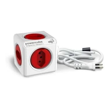 Imagem de Powercube Extended Pwc-x5/3m Elg Vermelho 5 Tomadas Com Cabo 3m -