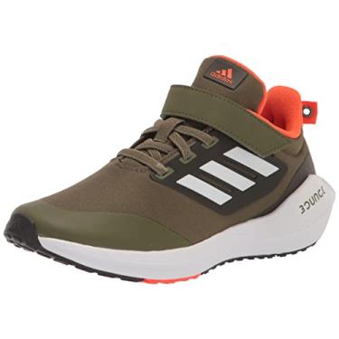 Imagem de adidas Tênis infantil unissex Eq21 Runn Cross Trainer, Focus Olive/Branco/Shadow Olive (Elástico), 11 Little Kid