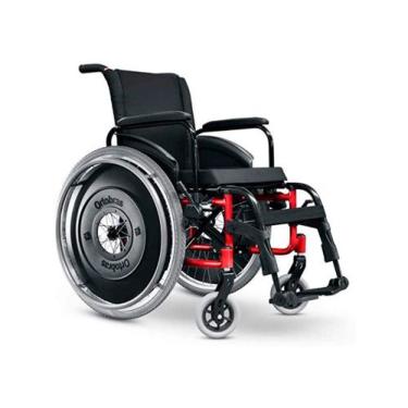 Imagem de Cadeira De Rodas Avd Alumínio 36 Cm Vermelha - Ortobras