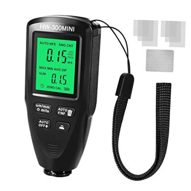 Imagem de Milageto Medição do medidor de camada de tinta com display LCD retroiluminado, ferramenta edidor de pintura manual, medidor de espessura de tinta para, PRETO