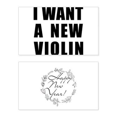 Imagem de Cartão de felicitações I Want A New Violin New Year Festival Bless Message Present