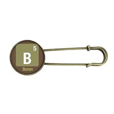 Imagem de B Boron — Broche de metal retrô de ciência com elemento químico