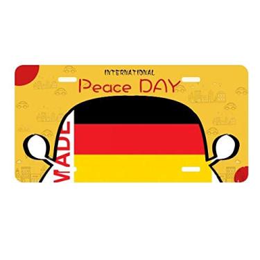 Imagem de DIYthinker Placa de licença Made in Germany Country Love para decoração de carro, dia da paz