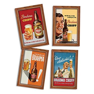 Imagem de Quadros Decorativos Brahma - 21cm x 31cm - 4 Unidades