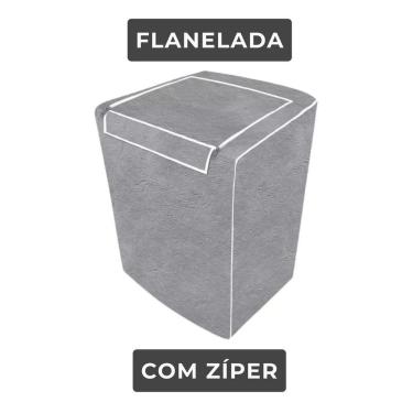 Imagem de Capa de Máquina de Lavar Electrolux Brastemp 7kg 8kg 9kg 10kg P com Zíper Cinza