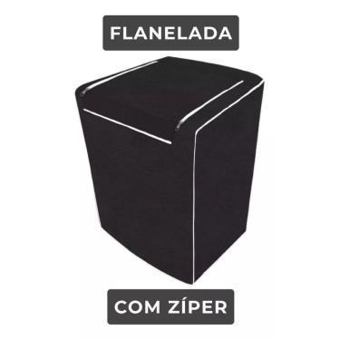 Imagem de Capa de Máquina de Lavar Electrolux Brastemp 7kg 8kg 9kg 10kg P com Zíper Preta