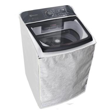 Imagem de Capa Para Maquina de Lavar Electrolux LEC LEJ LED 13 kg 14 kg Ziper Branca