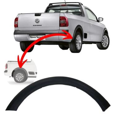 Imagem de Moldura Parachoque Traseira Esquerdo Saveiro G5 G6 2010 A 2016 Exceto Cross